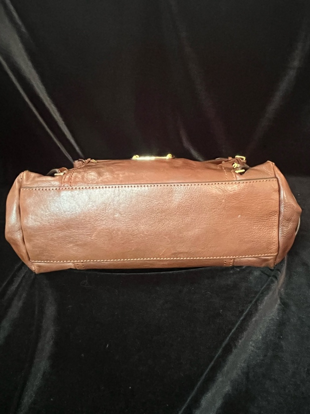 Michael Kors Gansevoort Chocolate Brown Leather Shoulder Bag - Picture 6 of 11
